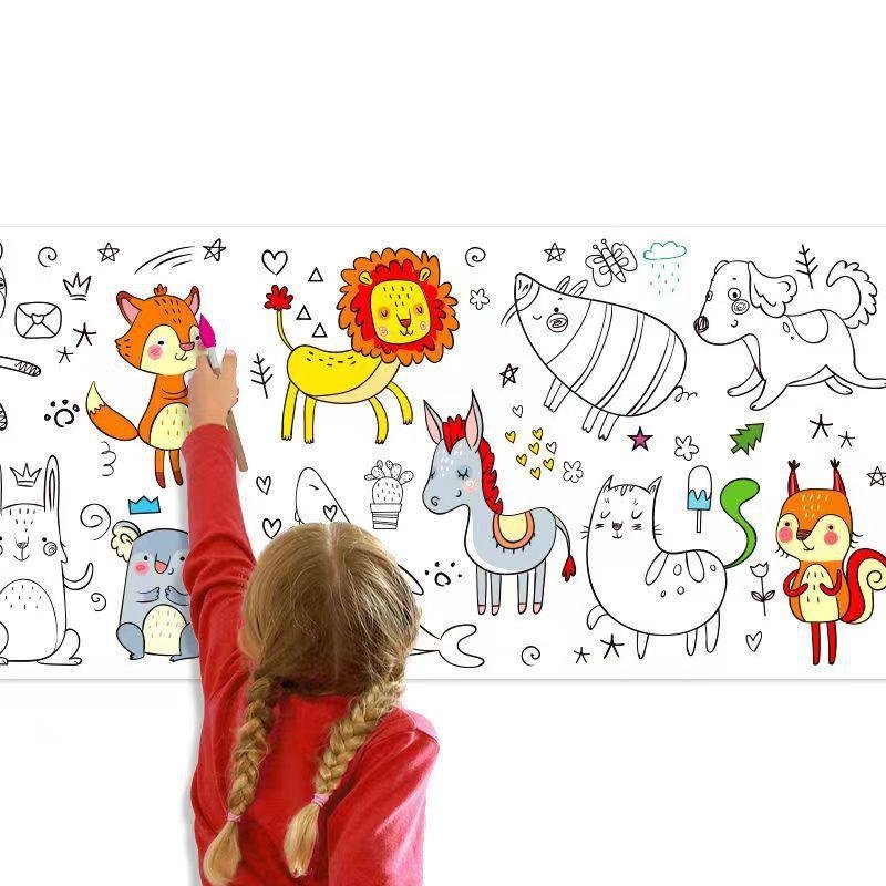 Rouleau de papier à colorier pour enfants 500×30 cm – Espace créatif géant