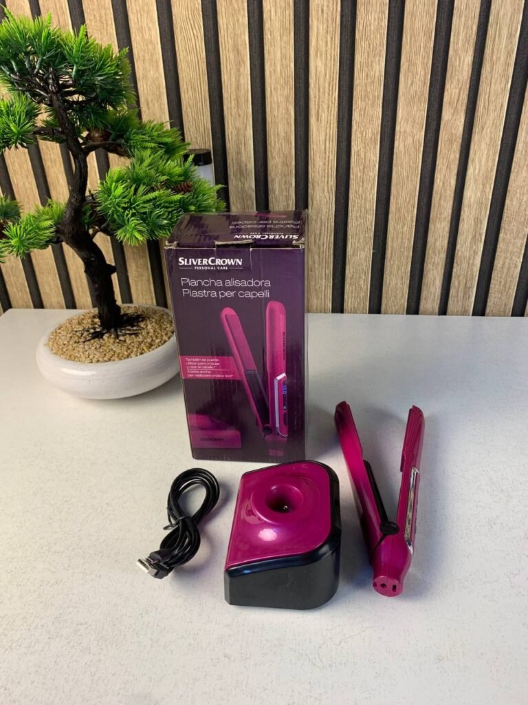 Mini Lisseur à cheveux rechargeable USB avec Base de Chargement – Coiffure Sans Fil & Résultat Parfait
