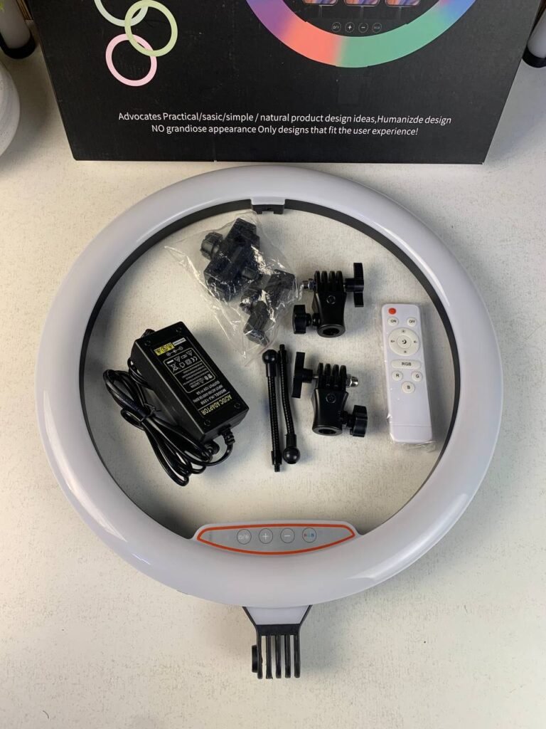 MJ45 RGB LED Ring Light Photography Light Video Light 18inch – Éclairage Studio Multicolore & Contrôle Pro