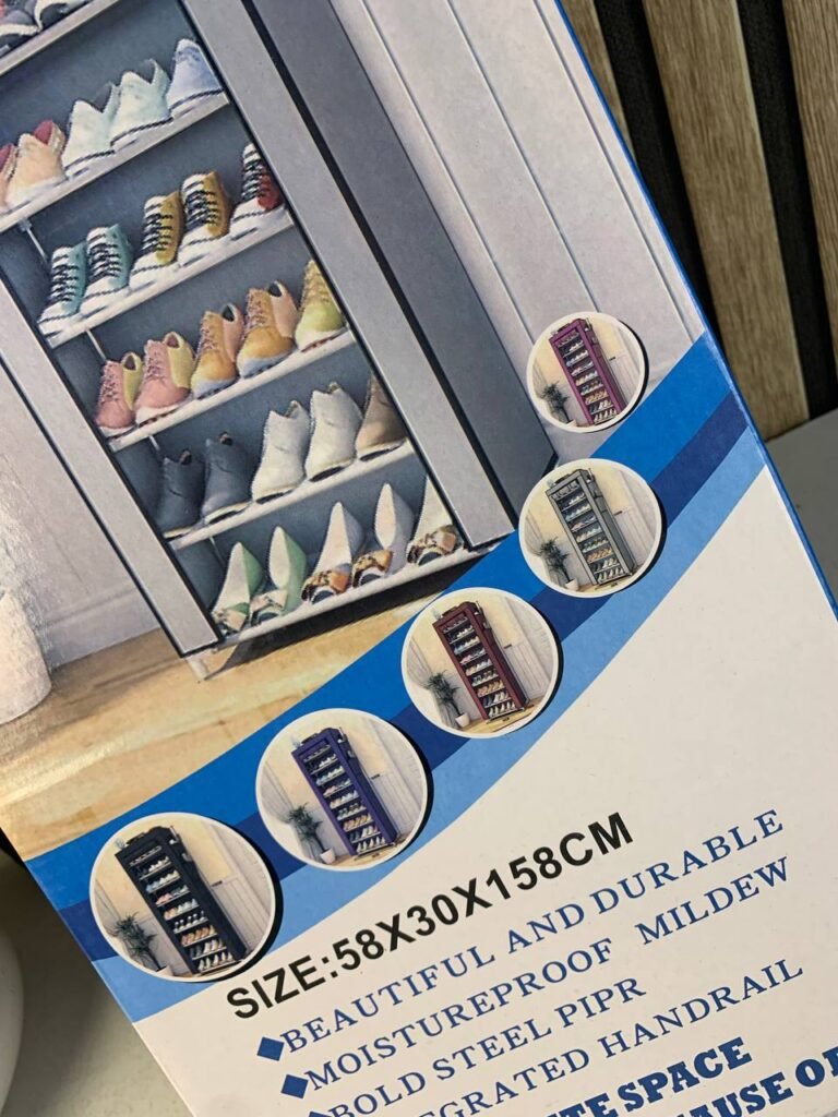 Étagère à chaussures à 10 niveaux avec couvercle anti-poussière – Organisation Maximale & Protection Totale