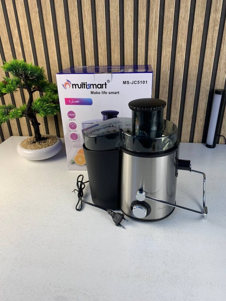 Multismart Extracteur de jus électrique 250W à 2 vitesses pour fruits et légumes – Jus Frais & Énergie Naturelle