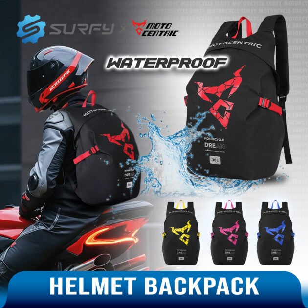 Sac à Dos MOTOCENTRIC pour Casque Moto – Pratique, spacieux et sécurisé