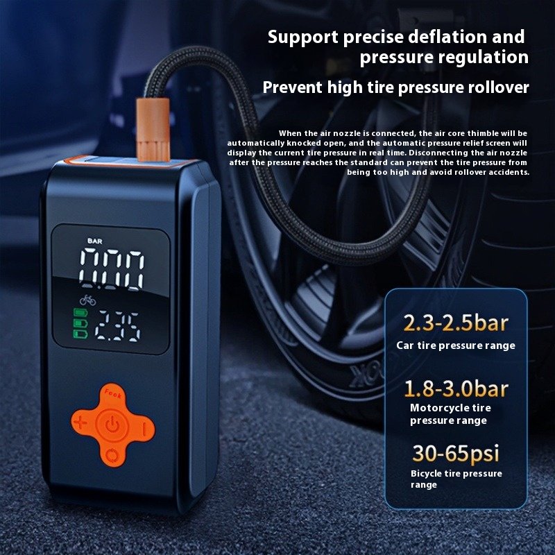 Gonfleur de Pneus Portable Sans Fil MK-330 – Puissance et sécurité à portée de main