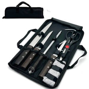 Kit de Couteaux de Luxe avec Manches en Bois 7Pcs – Élégance et précision pour une découpe parfaite