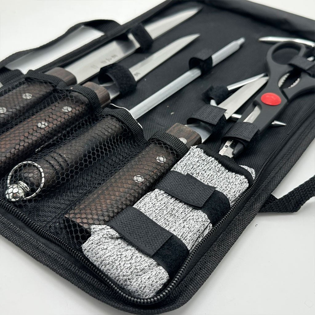 Kit de Couteaux de Luxe avec Manches en Bois 7Pcs – Élégance et précision pour une découpe parfaite