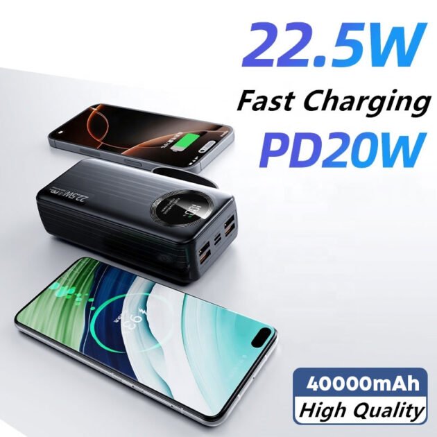 Power Bank Hoco J-005 Premium 40000mAh – Énergie maximale partout avec vous