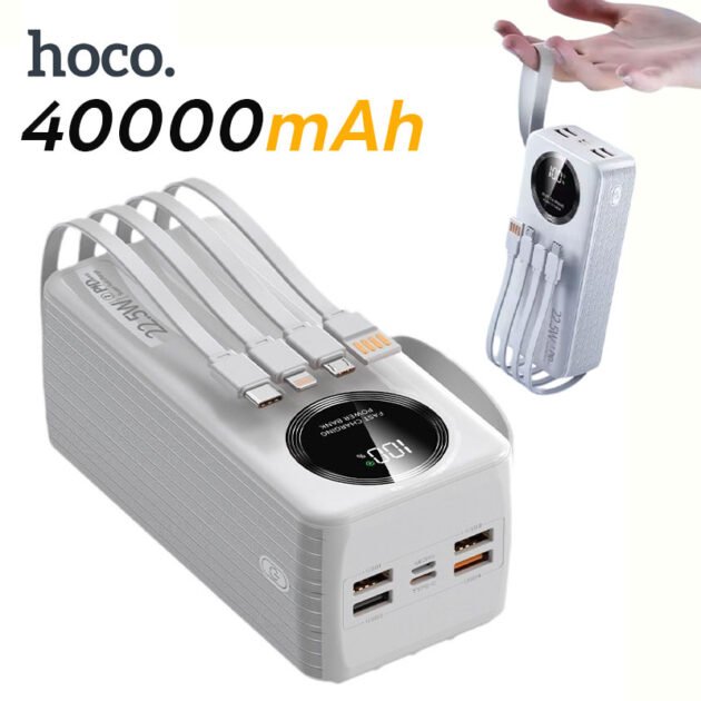 Power Bank Hoco J-005 Premium 40000mAh – Énergie maximale partout avec vous