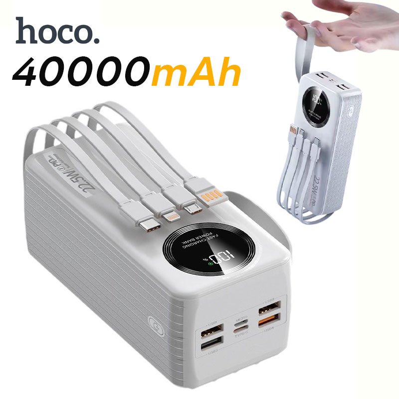 Power Bank Hoco J-005 Premium 40000mAh – Énergie maximale partout avec vous