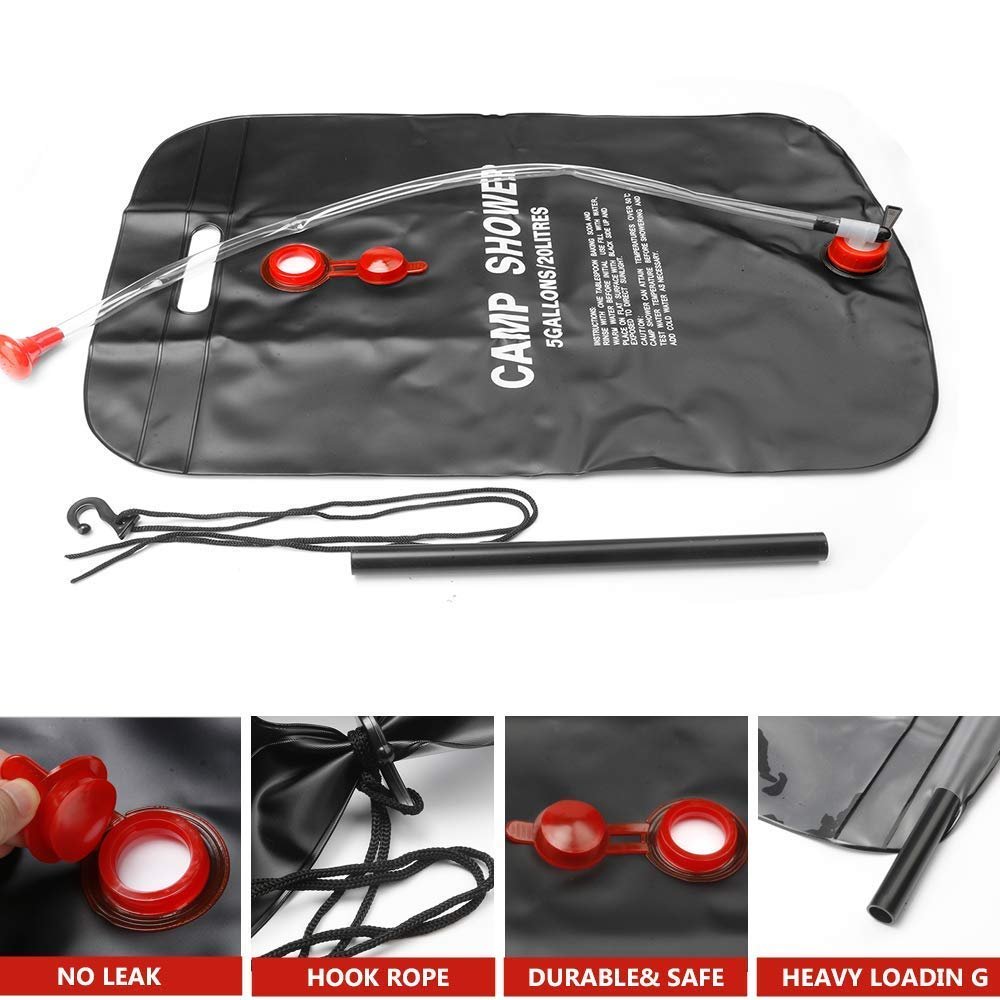 Sac de Douche Solaire Portable 20L – Douche chaude partout en plein air