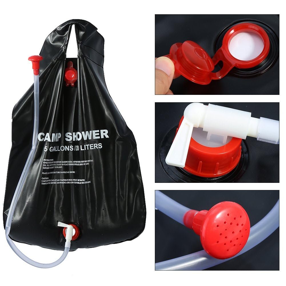 Sac de Douche Solaire Portable 20L – Douche chaude partout en plein air