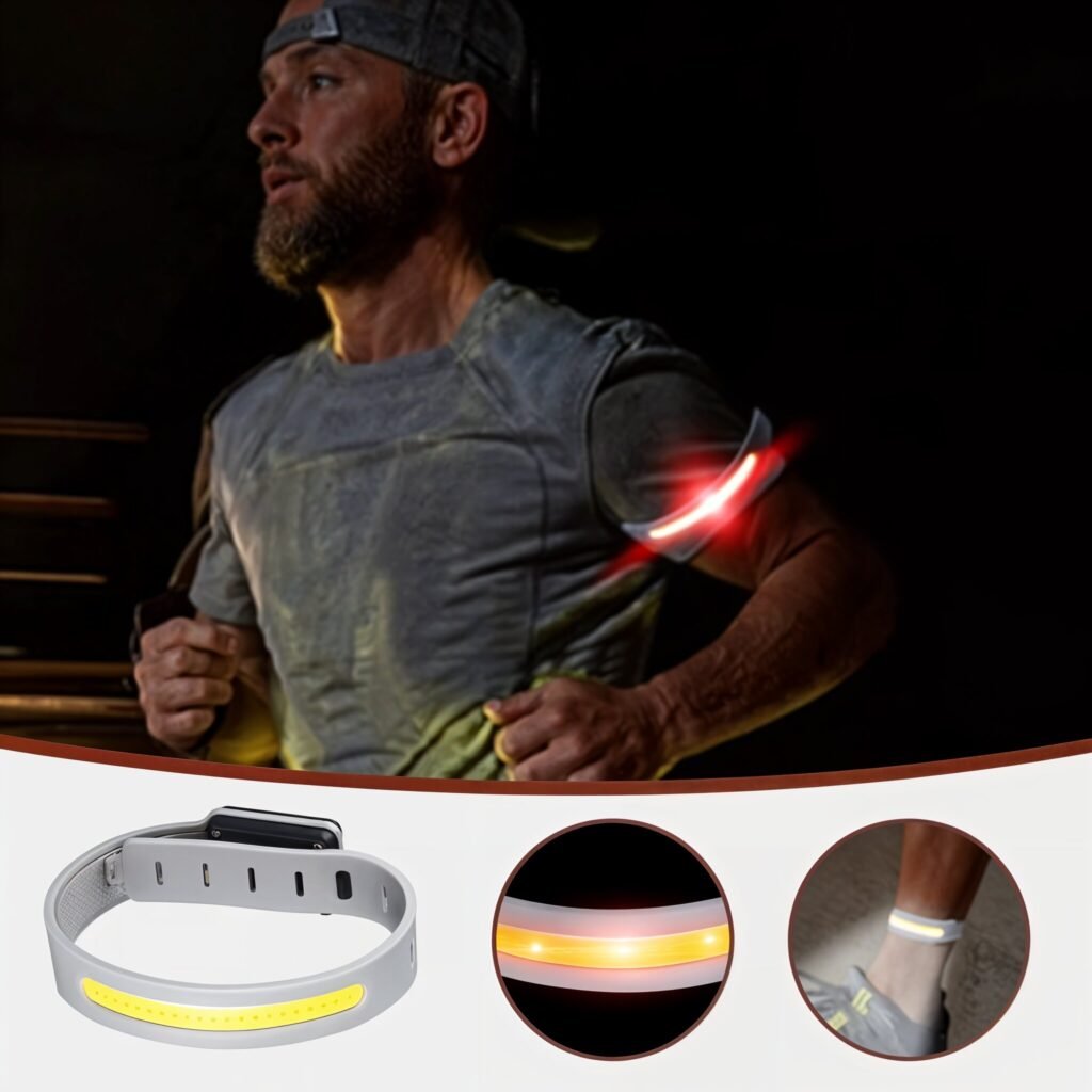 Brassard Lumineux LED Rechargeable – Sécurité et visibilité pour vos activités nocturnes