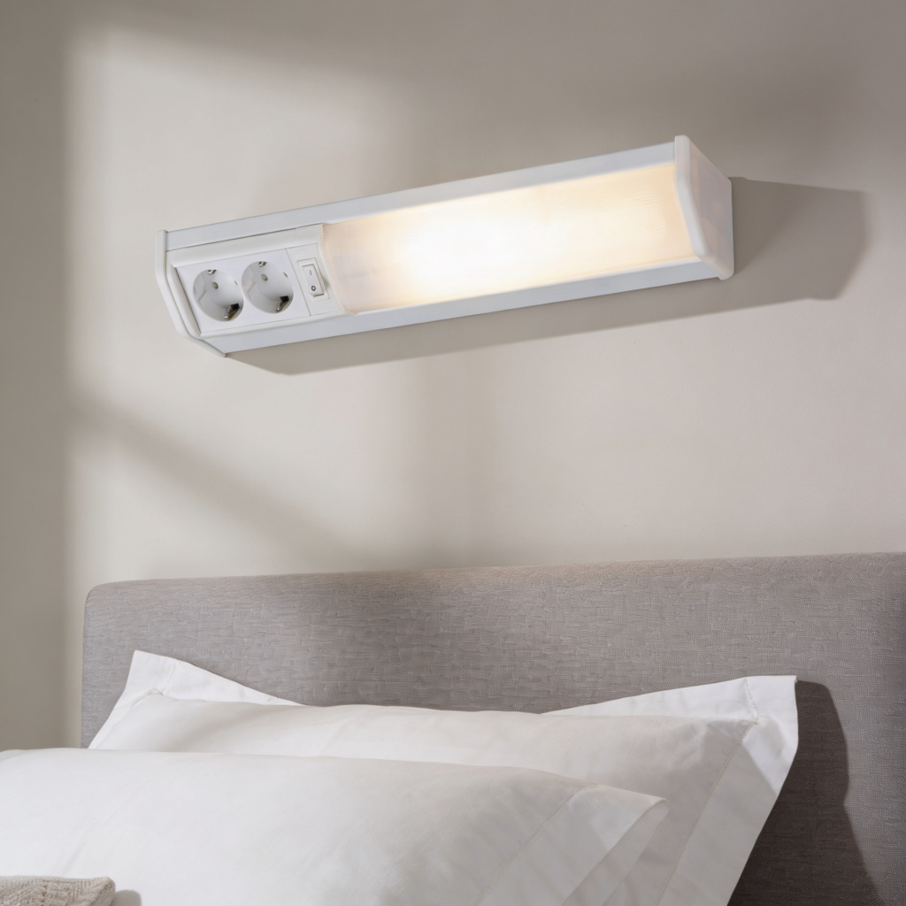 Applique Murale Linéaire 10W 50cm avec 2 Prises – Éclairage moderne et pratique
