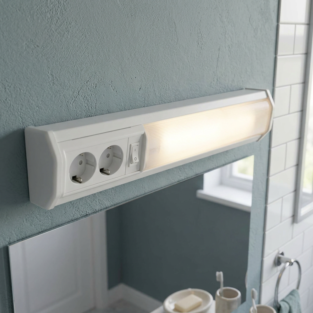 Applique Murale Linéaire 10W 50cm avec 2 Prises – Éclairage moderne et pratique