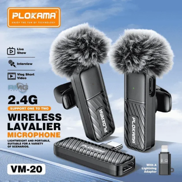 Microphone Cravate Sans Fil Plokama VM-20 – Un son professionnel sans limites