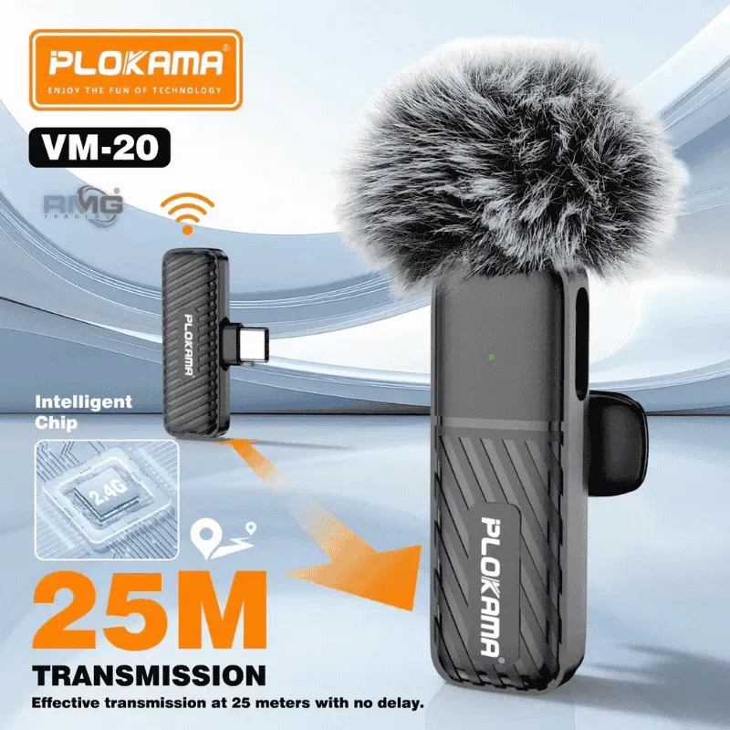 Microphone Cravate Sans Fil Plokama VM-20 – Un son professionnel sans limites