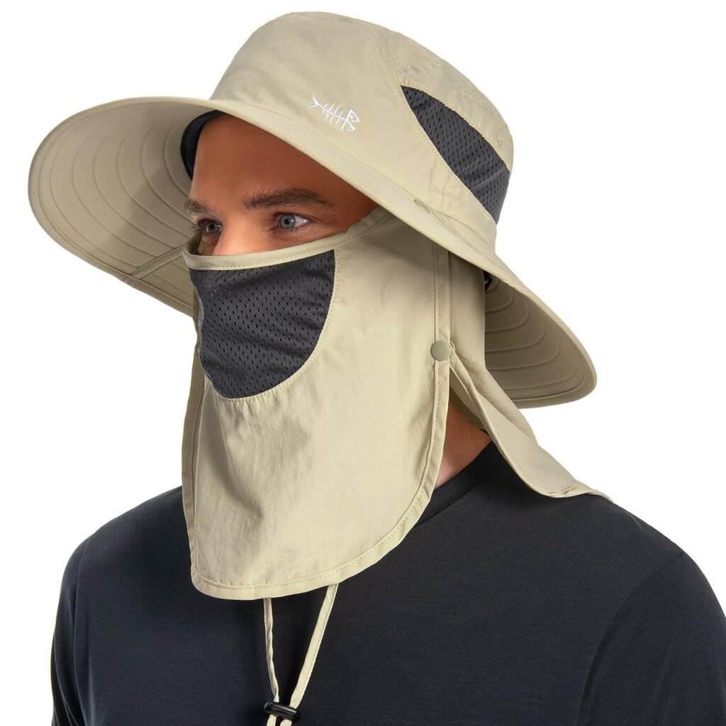 Chapeau de Protection Solaire avec Couvre-Visage – Protection UV complète pour extérieur