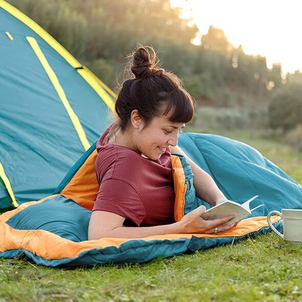 Pavillo Sac de Couchage avec Oreiller Gonflable Bestway 68101 – Sac de couchage confortable pour camping