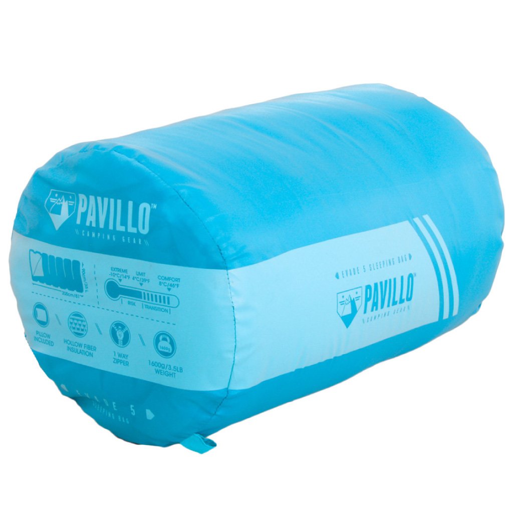 Pavillo Sac de Couchage avec Oreiller Gonflable Bestway 68101 – Sac de couchage confortable pour camping