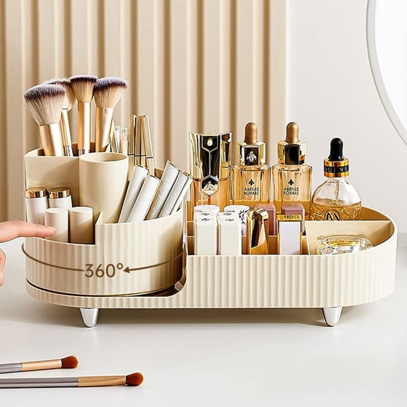 Organisateur de Maquillage Rotatif 360° – Rangement élégant et pratique