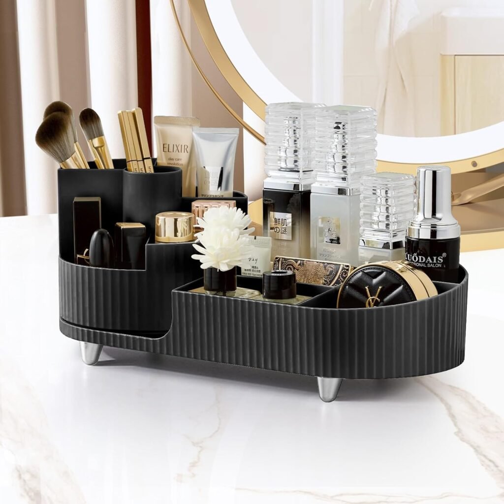 Organisateur de Maquillage Rotatif 360° – Rangement élégant et pratique