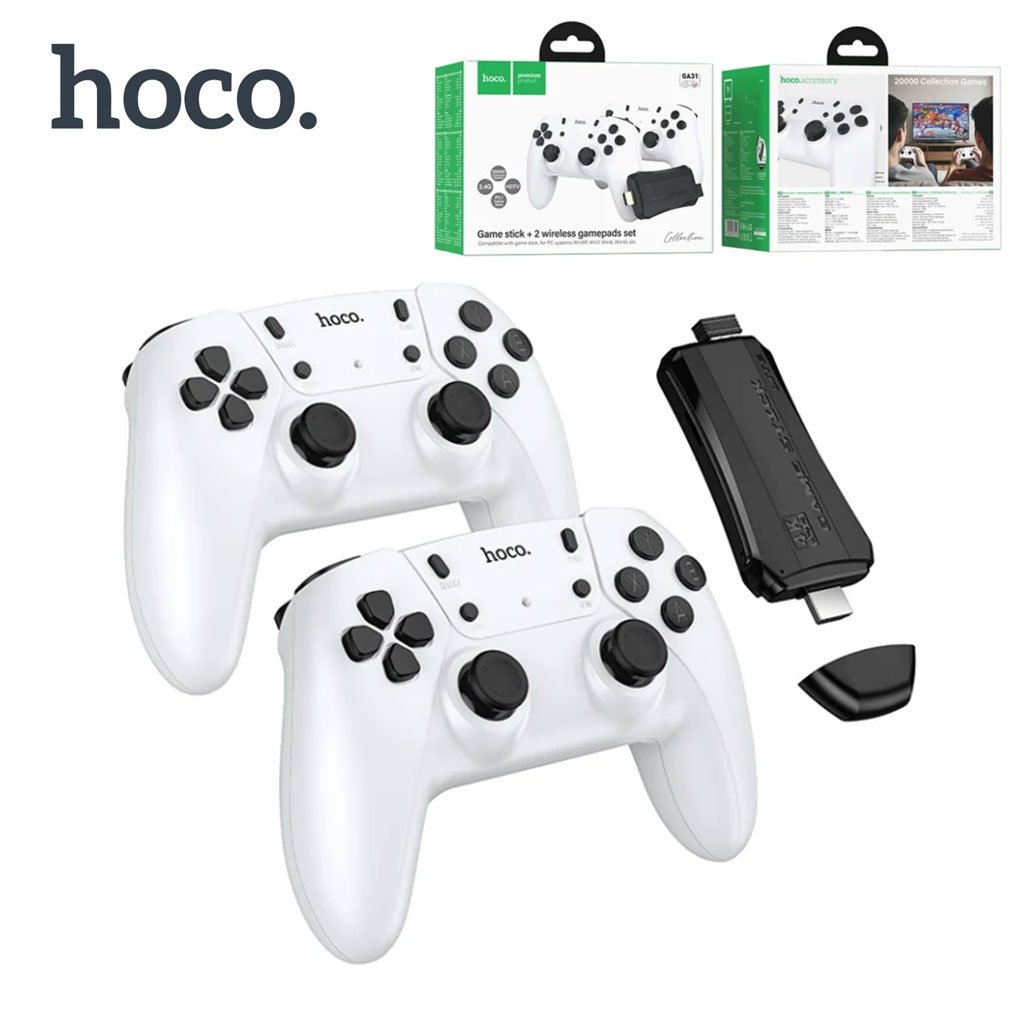 Console Rétro Hoco GA31 – 20 000 Jeux Intégrés avec 2 Manettes Sans Fil