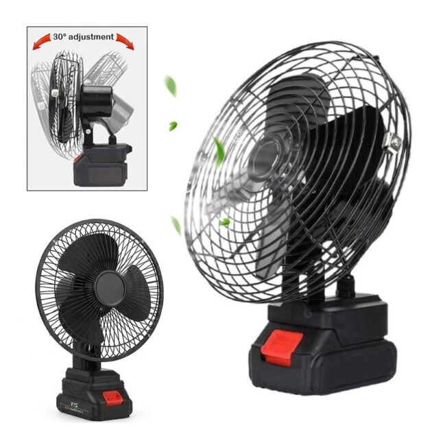 Ventilateur de Table Rechargeable avec Batterie Lithium 24V – Ventilateur puissant sans fil