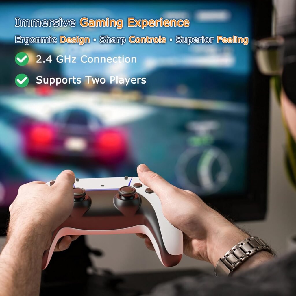 TV Box & Game Console M77 Ultra HD avec Deux Manettes et Télécommande – Centre de divertissement Android & Gaming