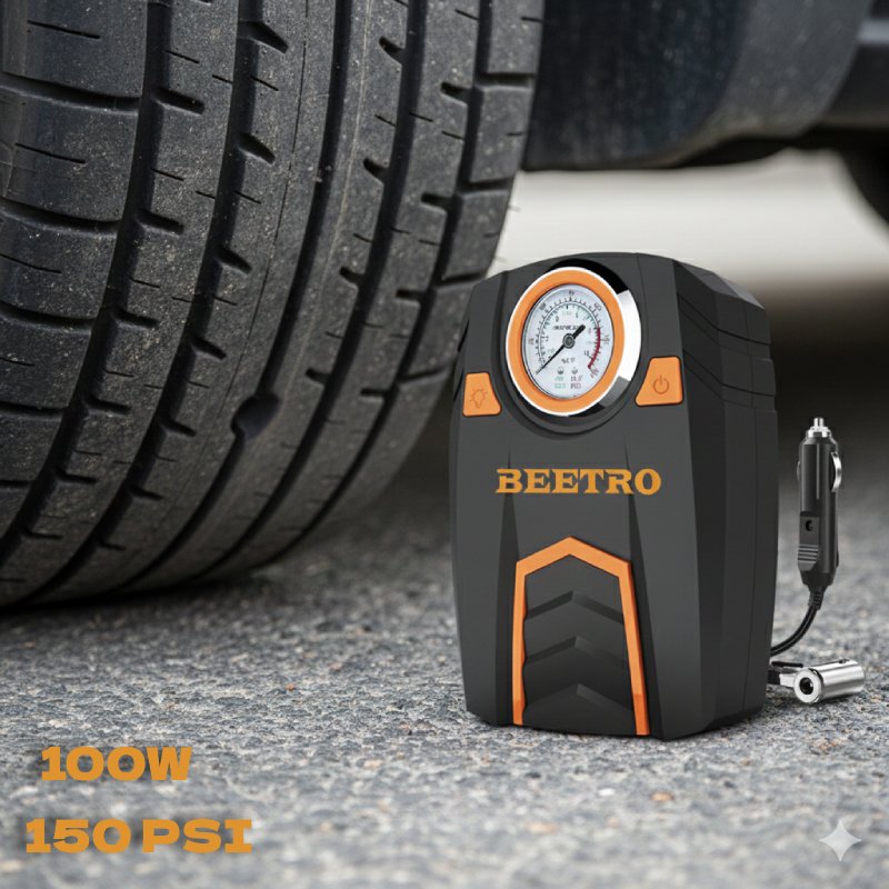 Compresseur de Voiture BEETRO 150 PSI – Pompe à Air Portable Haute Performance