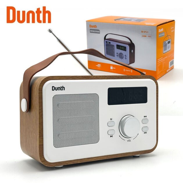 Haut-parleur et Radio Portable Dunth Bluetooth V5.0 – Son Puissant et Design Classique