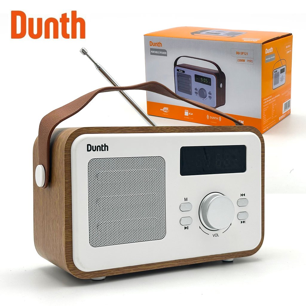 Haut-parleur et Radio Portable Dunth Bluetooth V5.0 – Son Puissant et Design Classique