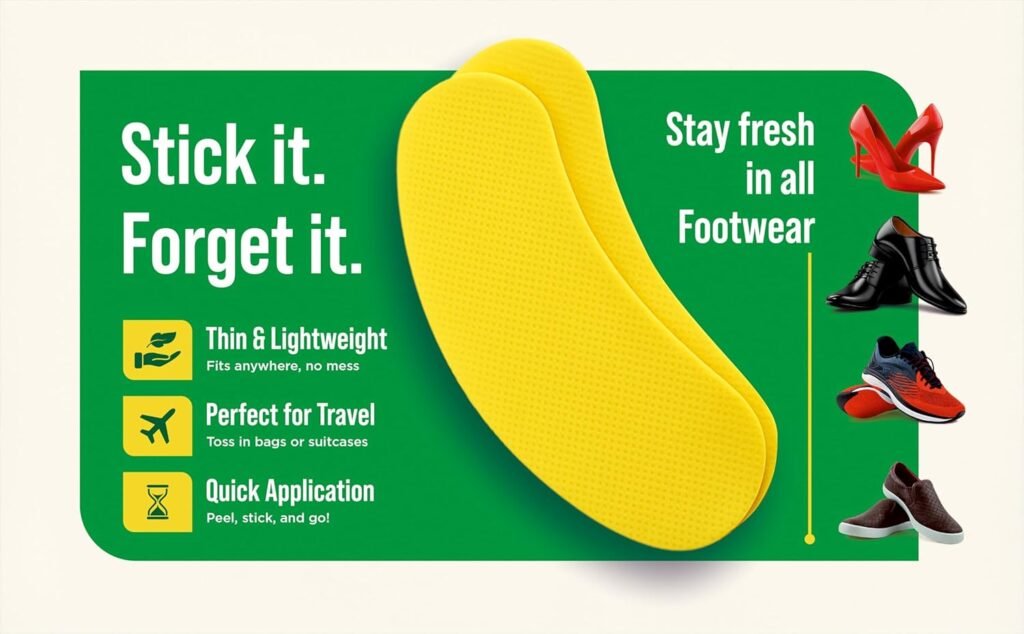 Patchs Déodorants et Anti-Humidité pour Chaussures 12Pcs – Fraîcheur et Protection Longue Durée