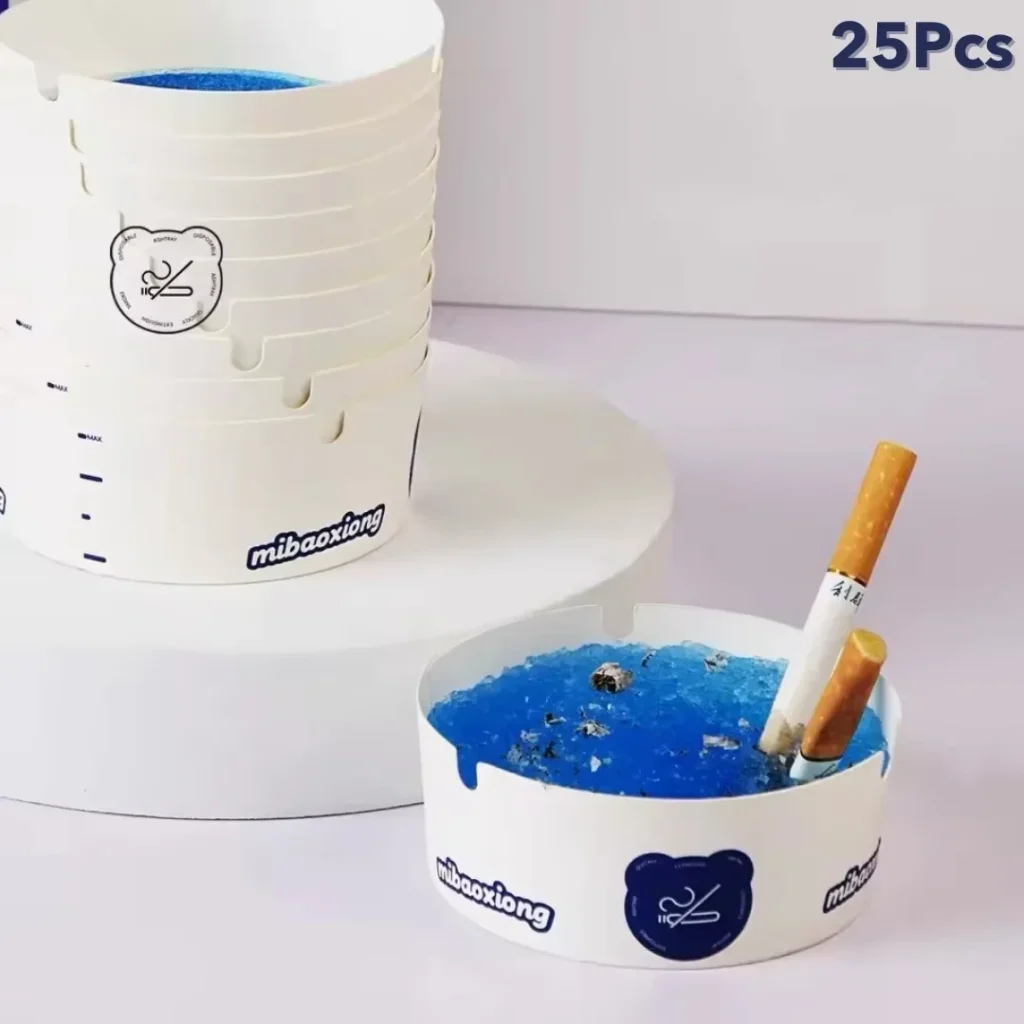 Cendrier Jetable Magique Anti-Odeur et Fumée Pack 25 PCS – Propreté et Fraîcheur Instantanées
