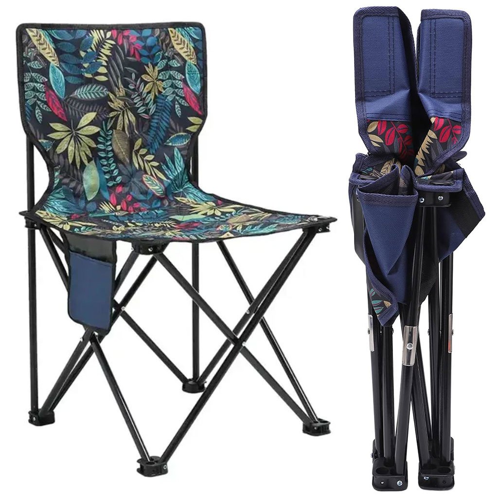 Chaise de Camping Pliante et Portable – Confort Outdoor, Design Tropical et Structure Ultra Résistante