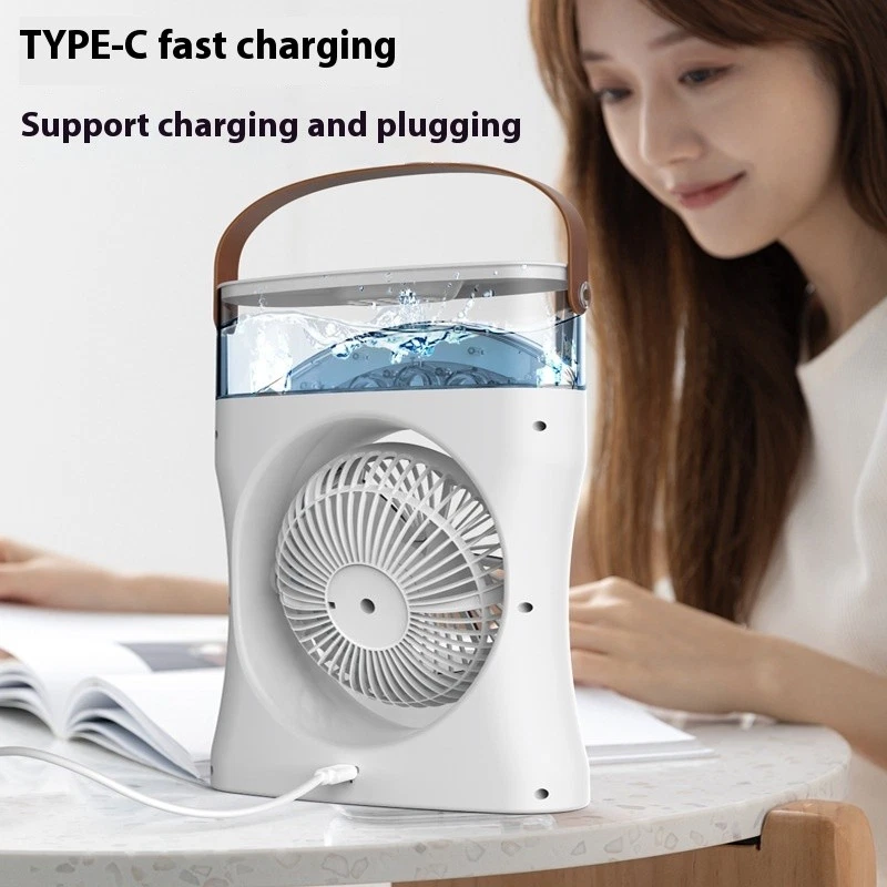 Ventilateur Brumisateur de Bureau Portable USB avec Éclairage