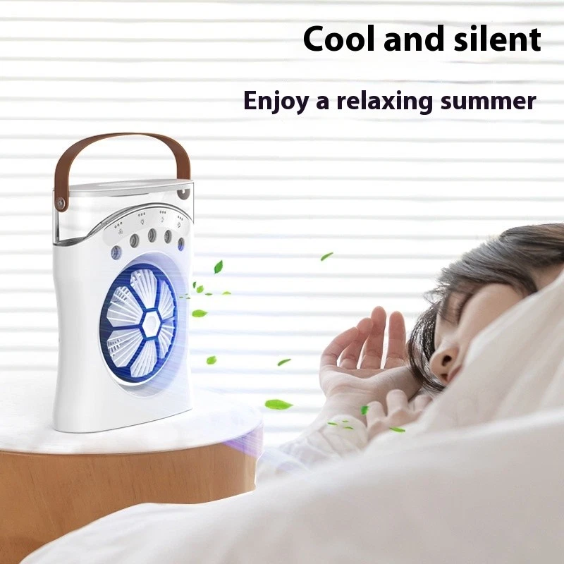 Ventilateur Brumisateur de Bureau Portable USB avec Éclairage