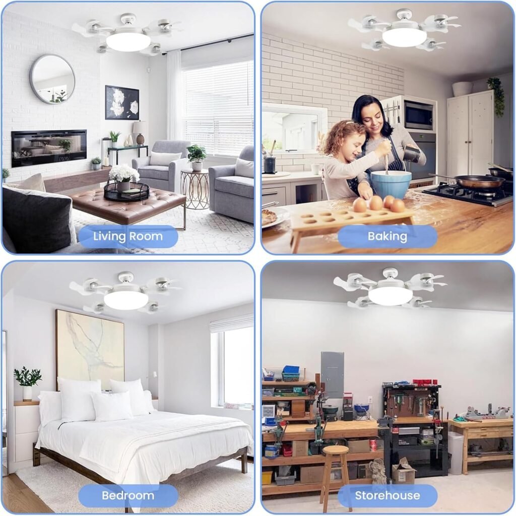 Ventilateur LED Drone avec Télécommande – Éclairage Intelligent & Ventilation Silencieuse