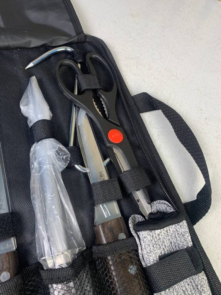 Kit de Couteaux de Luxe avec Manches en Bois 7Pcs – Élégance et précision pour une découpe parfaite