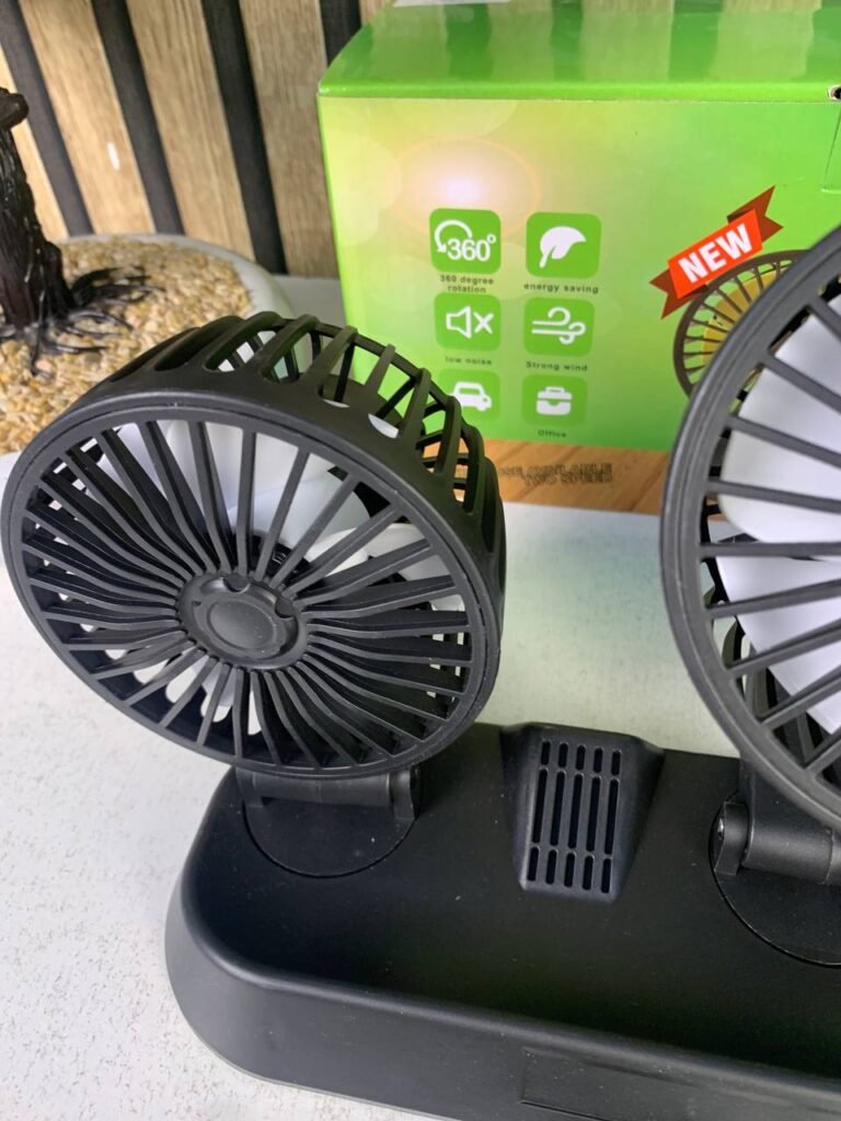 Ventilateur de Voiture USB Haute Vitesse 360° 3 Têtes – Fraîcheur totale pendant vos trajets