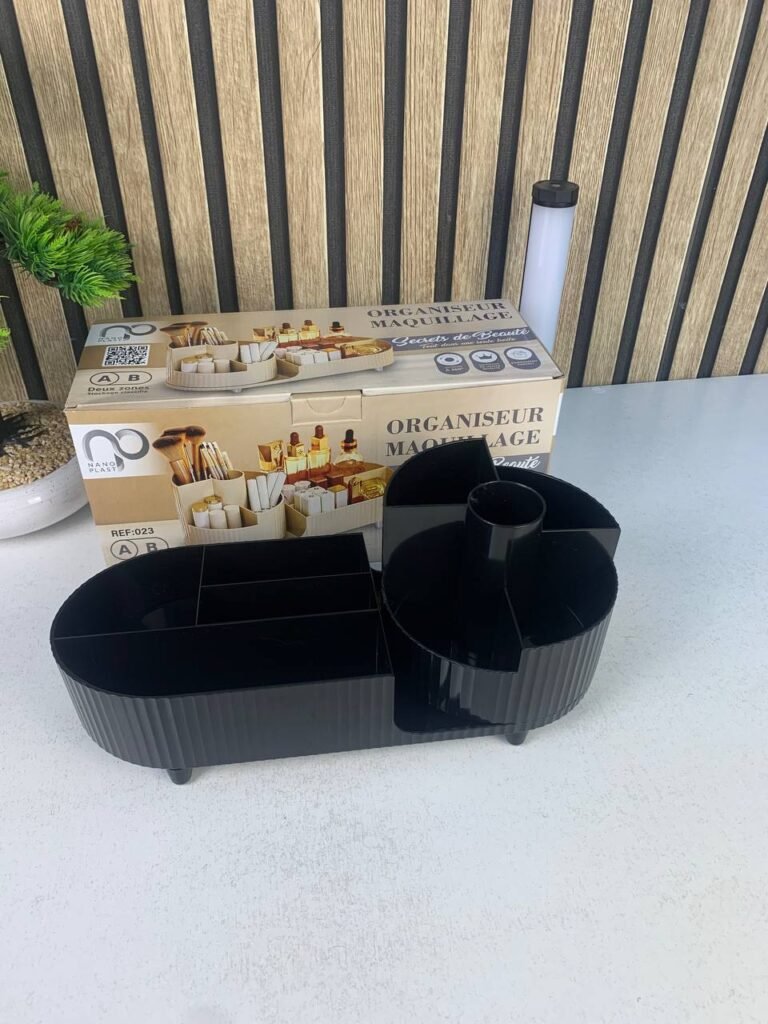 Organisateur de Maquillage Rotatif 360° – Rangement élégant et pratique
