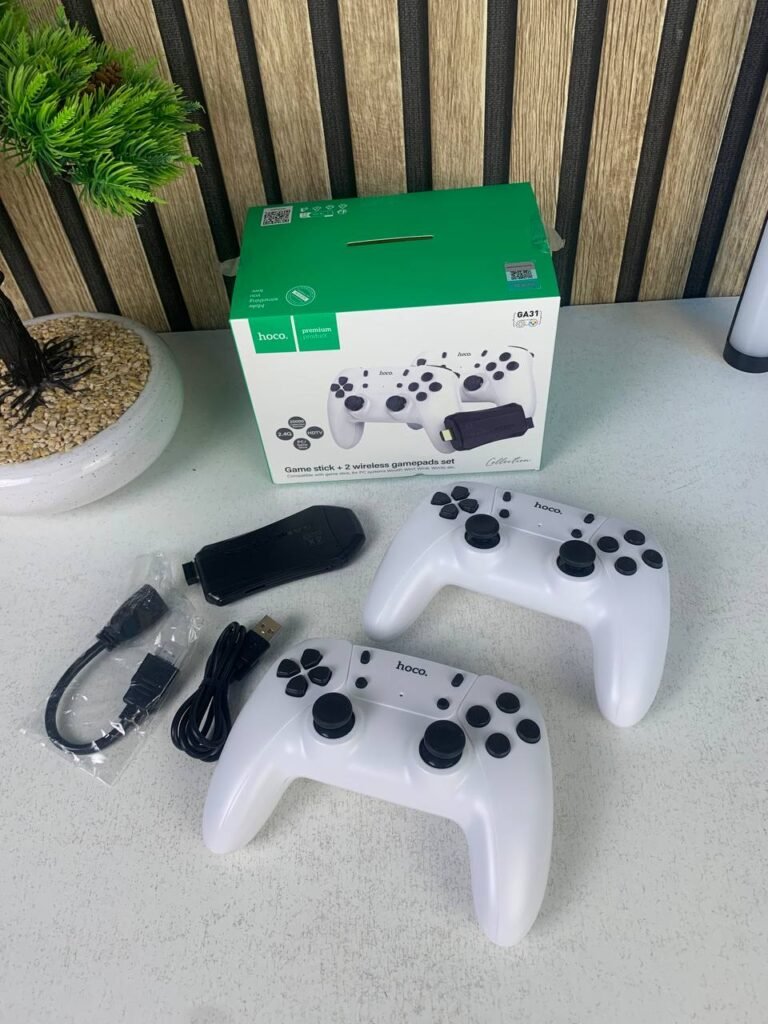Console Rétro Hoco GA31 – 20 000 Jeux Intégrés avec 2 Manettes Sans Fil