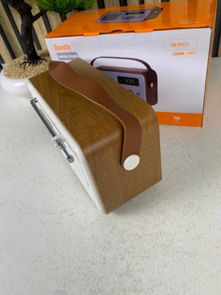 Haut-parleur et Radio Portable Dunth Bluetooth V5.0 – Son Puissant et Design Classique