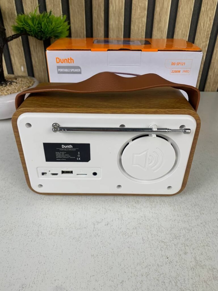 Haut-parleur et Radio Portable Dunth Bluetooth V5.0 – Son Puissant et Design Classique