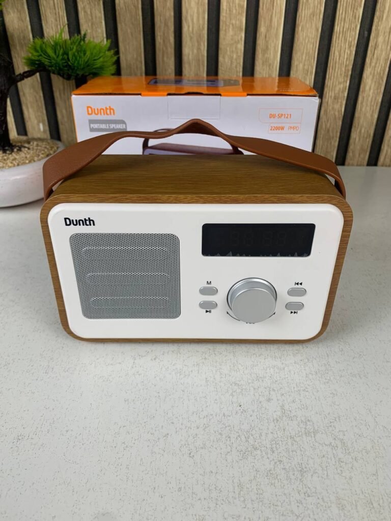 Haut-parleur et Radio Portable Dunth Bluetooth V5.0 – Son Puissant et Design Classique