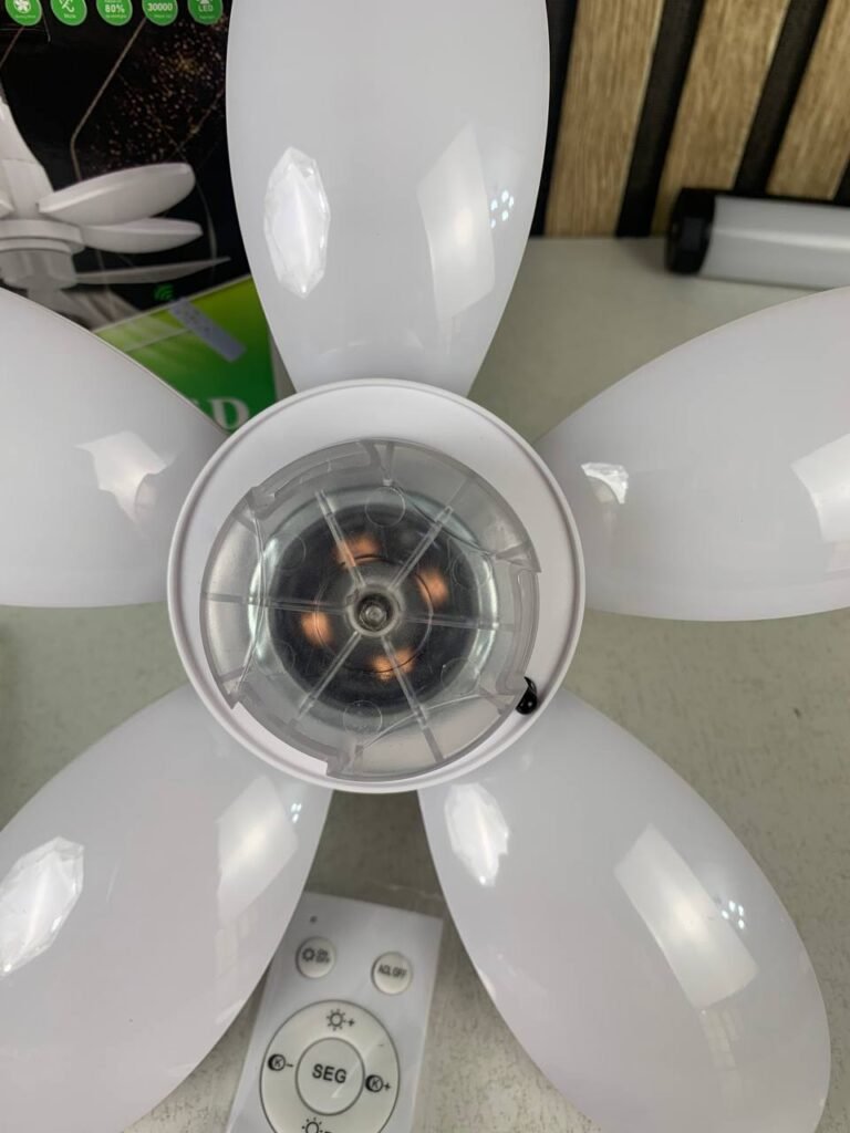 Ventilateur de Plafond Lumineux 2 en 1 avec Télécommande et Éclairage LED Puissant