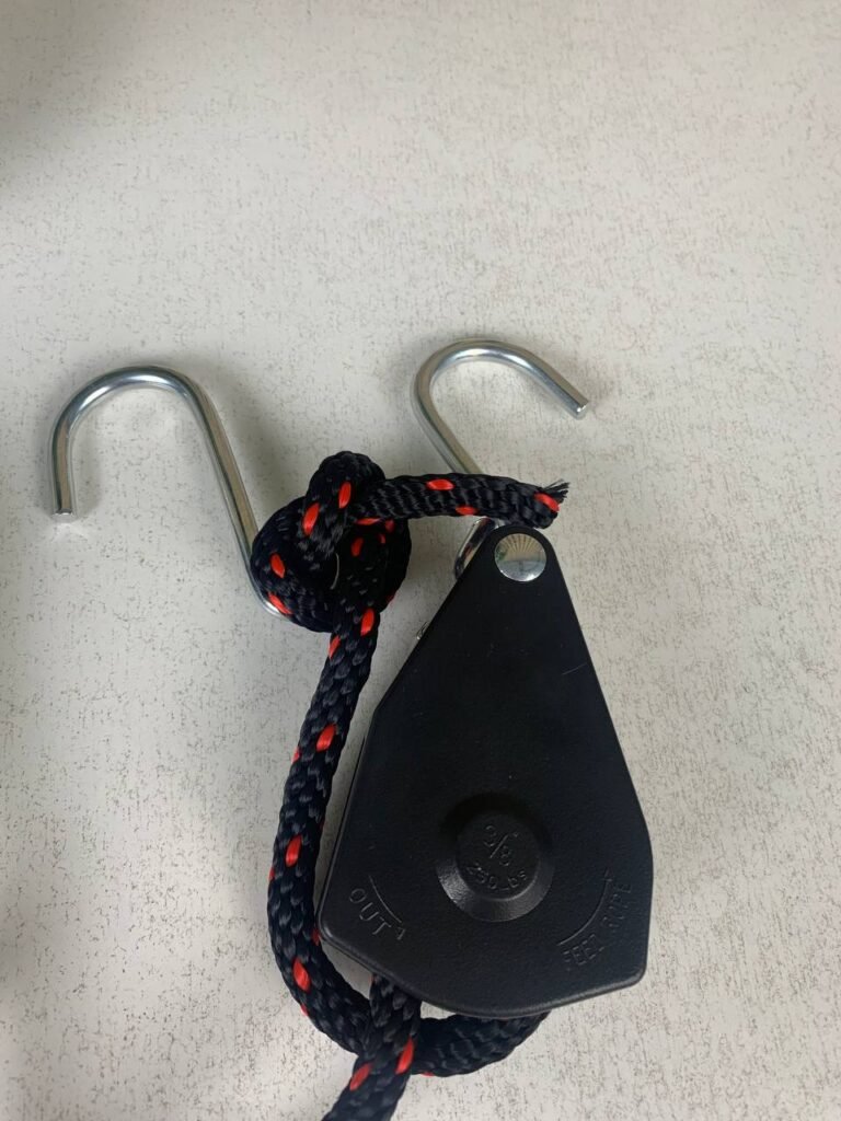 Corde à Cliquet à Poulie Robuste Multi-Usages – Capacité de Levage 250Kg