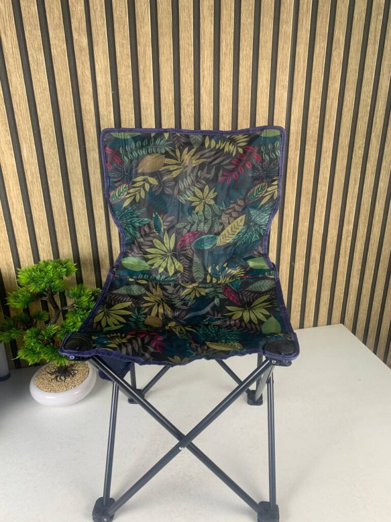 Chaise de Camping Pliante et Portable – Confort Outdoor, Design Tropical et Structure Ultra Résistante