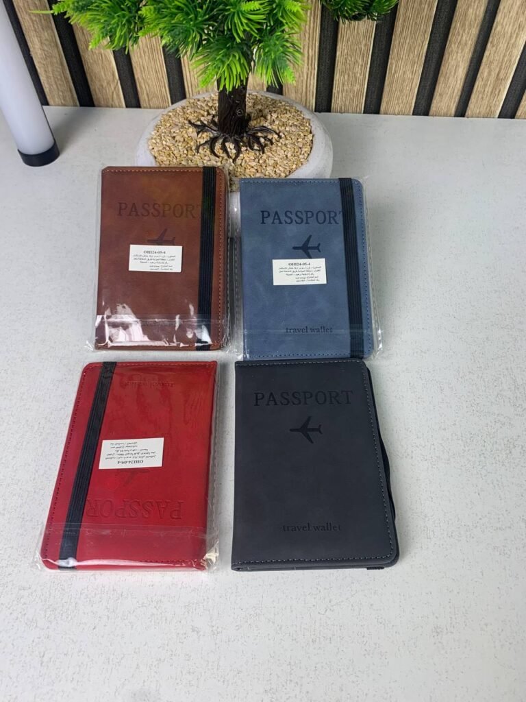 Porte-passeport en cuir avec bande élastique – Voyagez avec style et sécurité