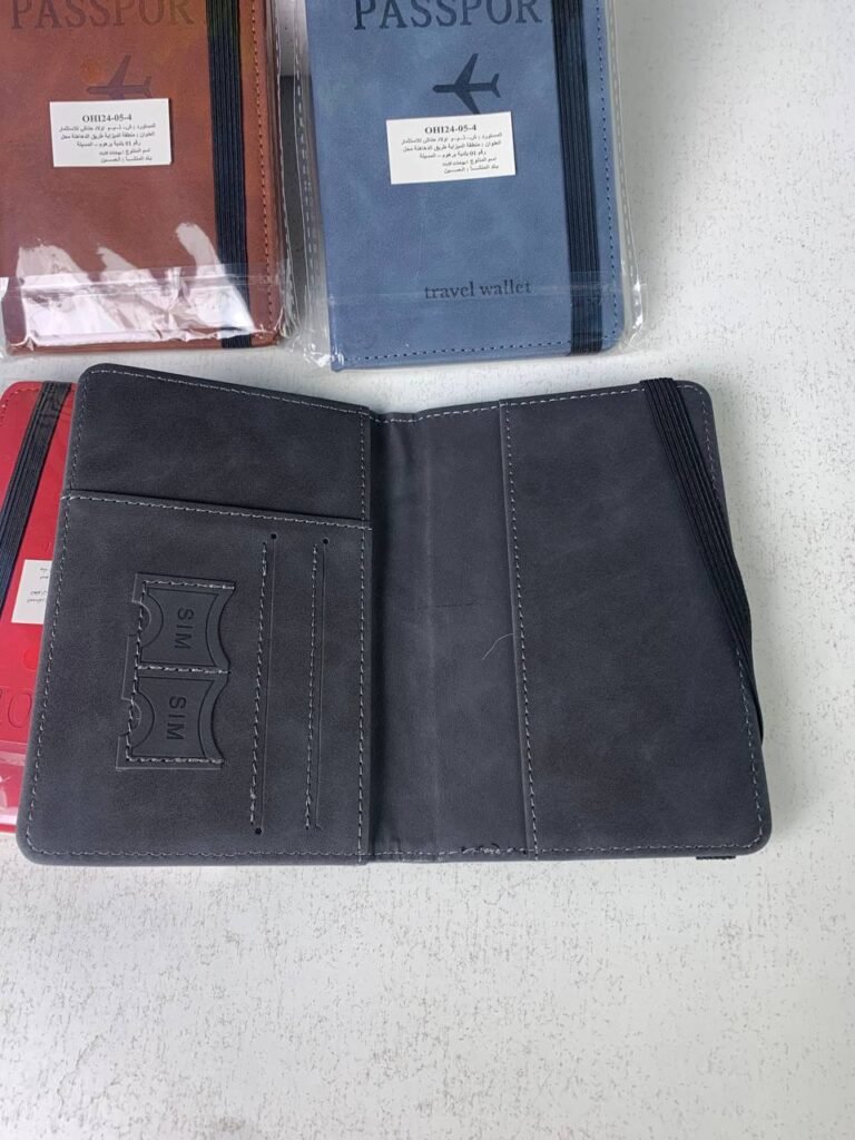 Porte-passeport en cuir avec bande élastique – Voyagez avec style et sécurité