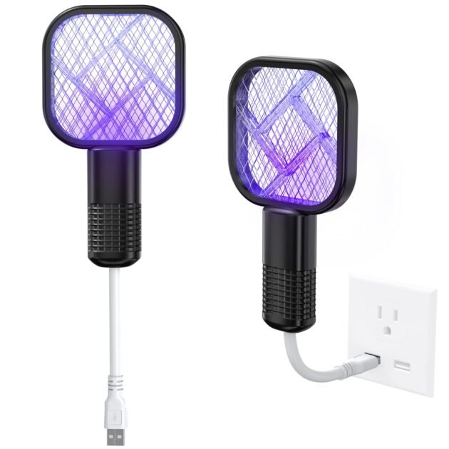Mini Tapette à Mouches USB avec LED Violette – Protection Intelligente Anti-Moustiques