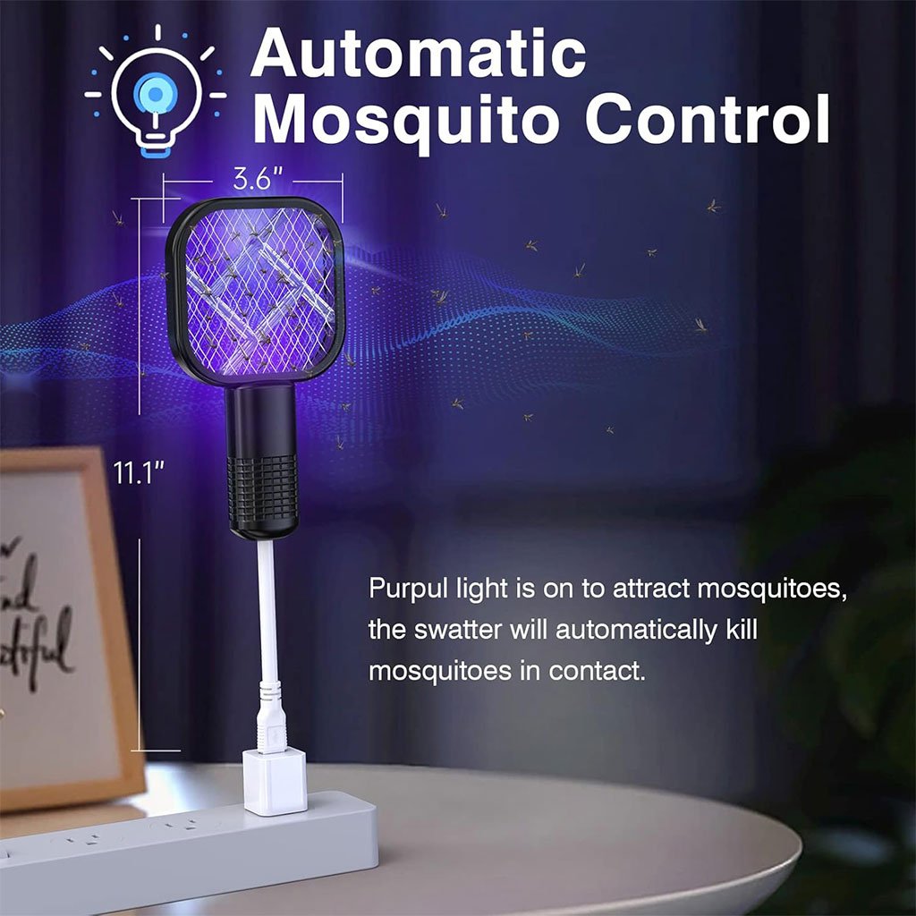 Mini Tapette à Mouches USB avec LED Violette – Protection Intelligente Anti-Moustiques